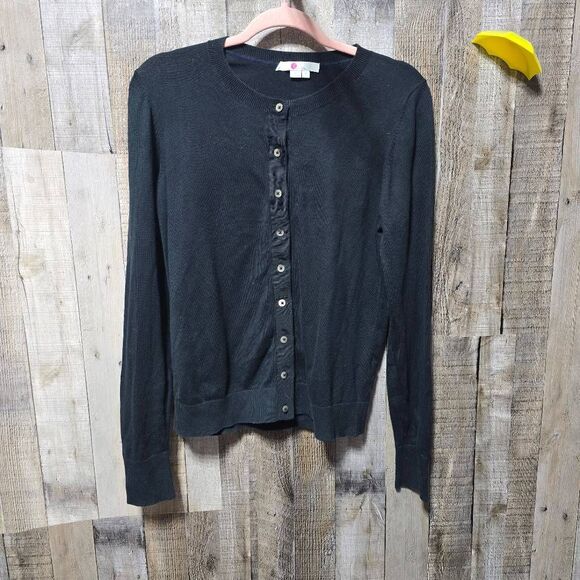 Boden Black Eldon Classic Button Up Cardigan - Picture 1 of 4